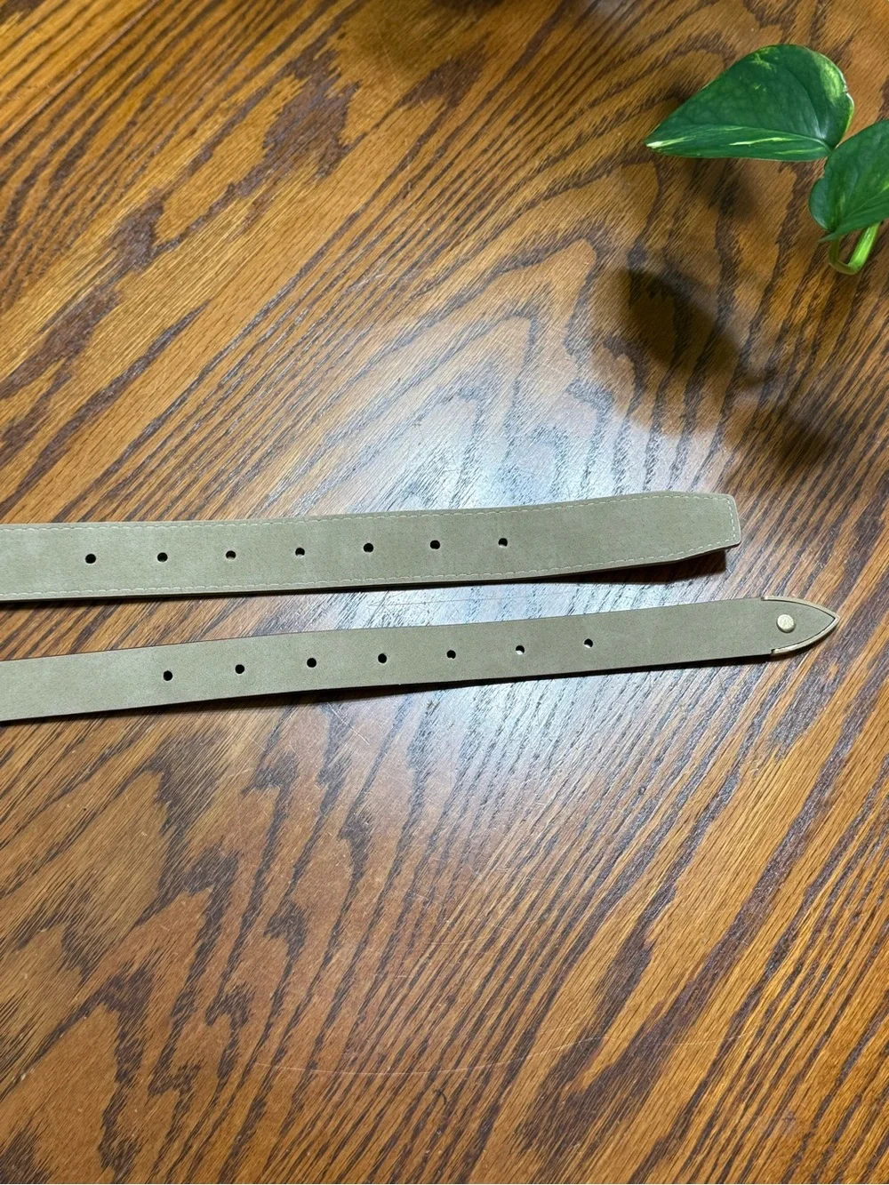 Women's Vegan Faux Leather Belts in Tan and Maroon Set of 2